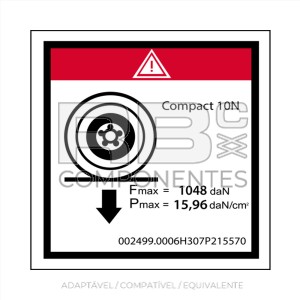 ADESIVO CARGA MAX EM UMA RODA  100X100MM