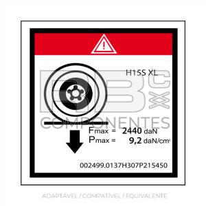 ADESIVO CARGA MAX EM UMA RODA+ CARGA NOMINAL HL15SXL
