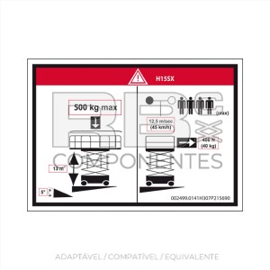 ADESIVO ALTURA DO PISO + CARGA HL15 SX