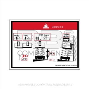 ADESIVO ALTURA DO PISO + CARGA OPT 8