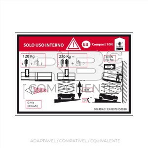ADESIVO ALTURA DO PISO + CARGA HLCOMP 10N
