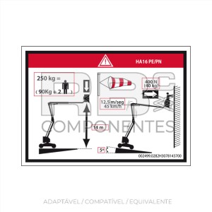 ADESIVO ALTURA DO PISO + CARGA 16 PN