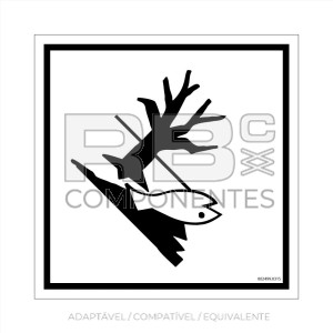 ADESIVO PERIGOS MATERIAIS PERIGOSOS 300x300mm