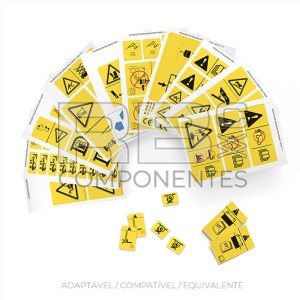 KIT DE ADESIVOS DE SEGURANÇA ADAPTÁVEIS/COMPATÍVEI