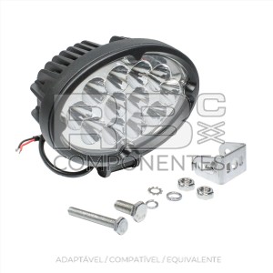 FAROL OVAL  12 LED TRANSPARENTE-36W 9V-32V