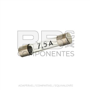 FUSIVEL DE VIDRO 4 AMP 7,5MM