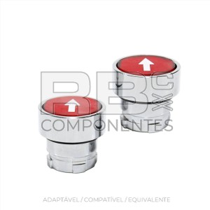 PUSHBUTTON VERMELHO NORMAL CON SETA (FLUSH WITH ARROR 