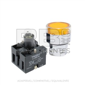 PUSHBUTTON  ILUMINADO AMBAR 230V CON RESISTÊNCIA 
