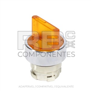 SELECTOR 3 POS. FIXAS AMBAR ILUMINADO CON RESISTEN