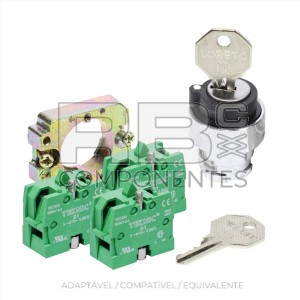 SELECTOR CHAVE 3 POSIC. CON SOPORTE+3 CÂMARAS NO